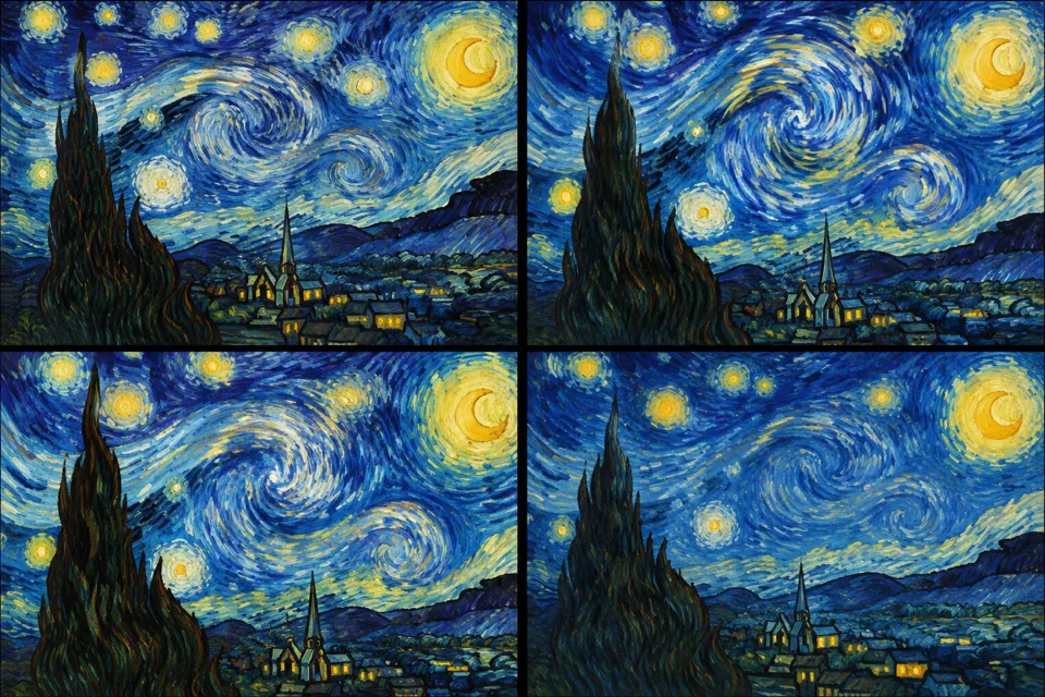梵高星空风格动画的分镜预览