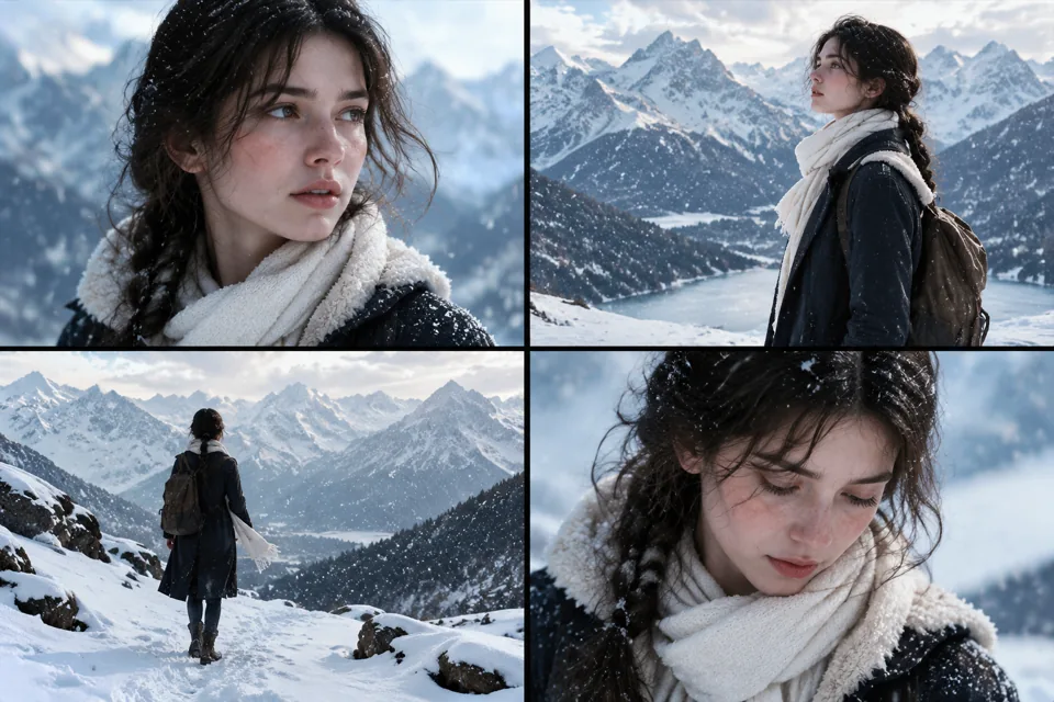 OmniEdit 雪山换背景的分镜预览