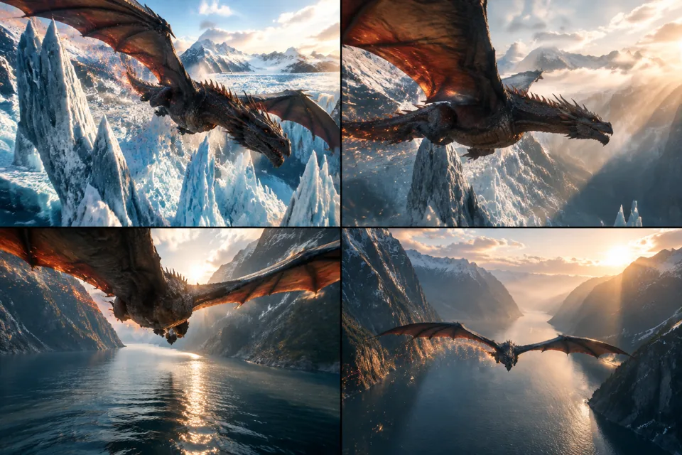 Dragon over Glacier的分镜预览